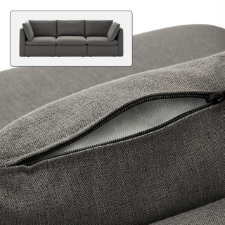 Macy Washable Slipcover Only (3 Seater), Stone Gray