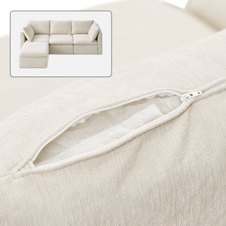 Macy Washable Slipcover Only (4 Seats), Alpine Beige Chenille