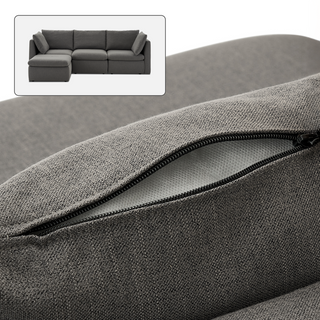 Macy Washable Slipcover Only (4 Seats), Stone Gray