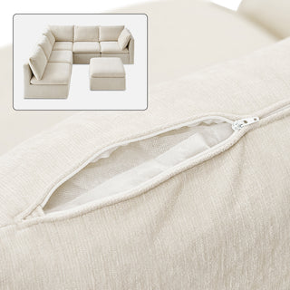 Macy Washable Slipcover Only (6 Seats), Alpine Beige Chenille