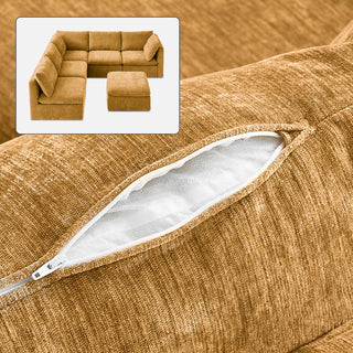 Macy Washable Slipcover Only (6 Seats), Ochre Yellow Chenille