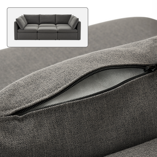 Macy Washable Slipcover Only (Pit-sectional), Stone Gray