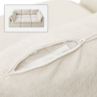 Macy Washable Slipcover Only (Pit-sectional), Alpine Beige Chenille