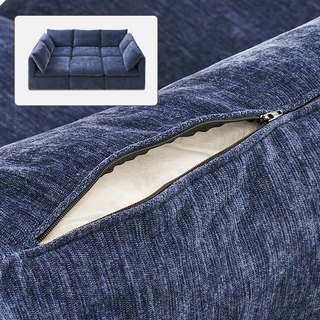 Macy Washable Slipcover Only (Pit-sectional), Navy Blue Chenille