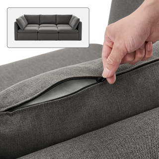 Macy Washable Slipcover Only (Pit-sectional), Stone Gray