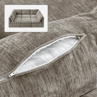 Macy Washable Slipcover Only (Pit-sectional), Keystone Gray Chenille