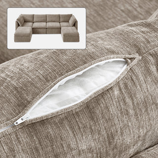 Macy Washable Slipcover Only (6 Seats), Taupe Chenille