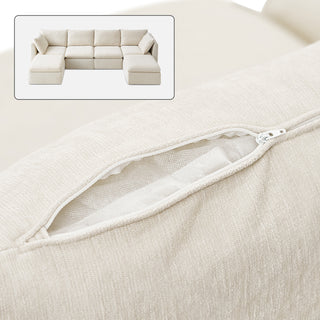 Macy Washable Slipcover Only (6 Seats), Alpine Beige Chenille