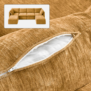 Macy Washable Slipcover Only (6 Seats), Ochre Yellow Chenille