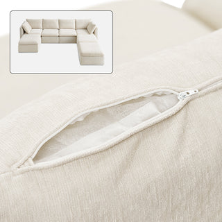 Macy Washable Slipcover Only (7 Seats), Alpine Beige Chenille