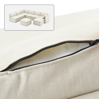 Macy Washable Slipcover Only (8 Seats), Oat