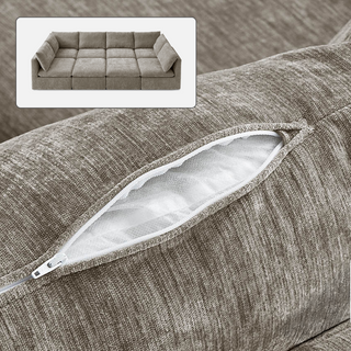 Macy Washable Slipcover Only (Pit-sectional), Keystone Gray Chenille