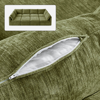 Macy Washable Slipcover Only (Pit-sectional), Moss Green Chenille