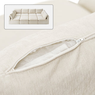 Macy Washable Slipcover Only (Pit-sectional), Alpine Beige Chenille