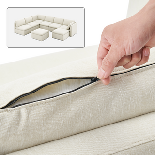 Macy Washable Slipcover Only (8 Seats), Oat
