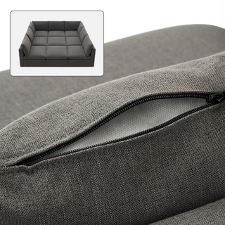 Macy Washable Slipcover Only (Pit-sectional), Stone Gray