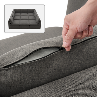 Macy Washable Slipcover Only (Pit-sectional), Stone Gray