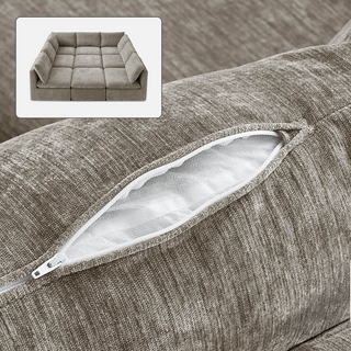 Macy Washable Slipcover Only (Pit-sectional), Keystone Gray Chenille