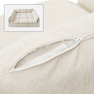 Macy Washable Slipcover Only (Pit-sectional), Alpine Beige Chenille