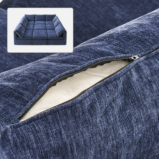 Macy Washable Slipcover Only (Pit-sectional), Navy Blue Chenille