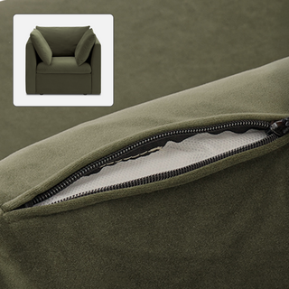 Macy Washable Slipcover Only (Armchair), Olive Green Velvet