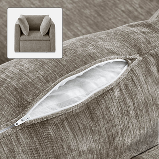 Macy Washable Slipcover Only (Armchair), Keystone Gray Chenille