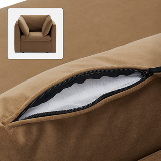 Macy Washable Slipcover Only (Armchair), Hazelnut Brown Velvet