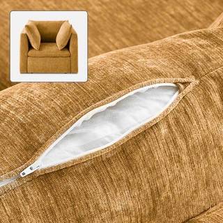 Macy Washable Slipcover Only (Armchair), Ochre Yellow Chenille