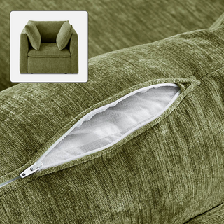 Macy Washable Slipcover Only (Armchair), Moss Green Chenille