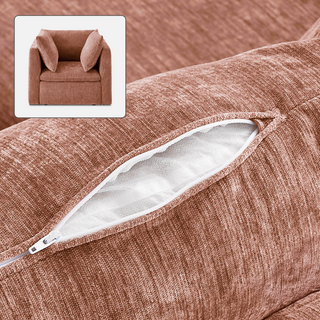 Macy Washable Slipcover Only (Armchair), Rust Peach Red Chenille