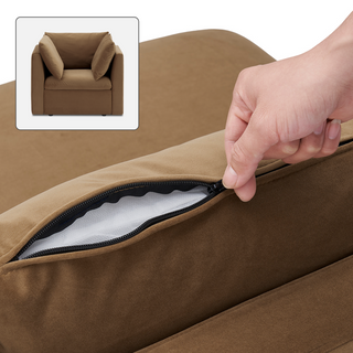 Macy Washable Slipcover Only (Armchair), Hazelnut Brown Velvet