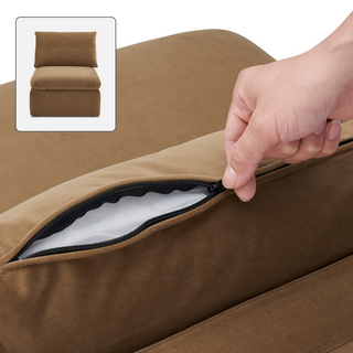 Macy Washable Slipcover Only (Armless), Hazelnut Brown Velvet