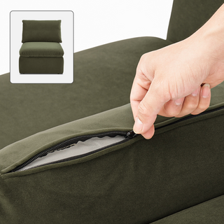 Macy Washable Slipcover Only (Armless), Olive Green Velvet