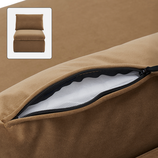 Macy Washable Slipcover Only (Armless), Hazelnut Brown Velvet