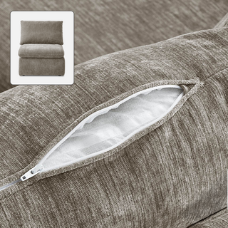 Macy Washable Slipcover Only (Armless), Keystone Gray Chenille