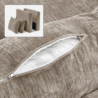 Macy Washable Slipcover Only (Armrest Set), Taupe Chenille