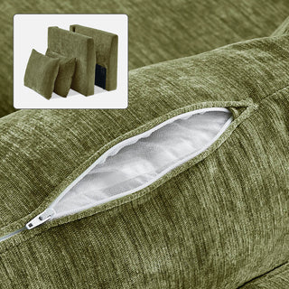 Macy Washable Slipcover Only (Armrest Set), Moss Green Chenille