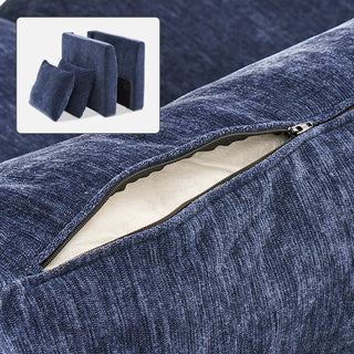 Macy Washable Slipcover Only (Armrest Set), Navy Blue Chenille