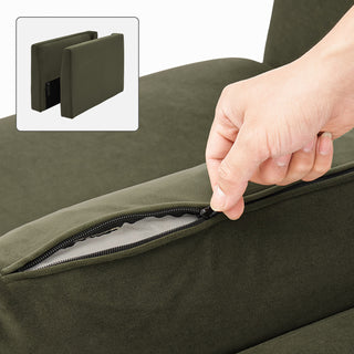 Macy Washable Slipcover Only (Armrest Set), Olive Green Velvet