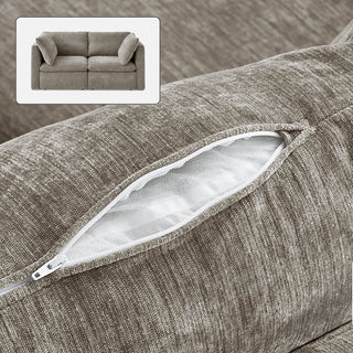 Macy Washable Slipcover Only (Loveseat), Keystone Gray Chenille