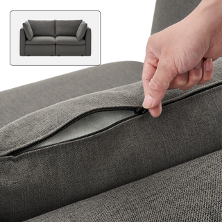 Macy Washable Slipcover Only (Loveseat), Stone Gray