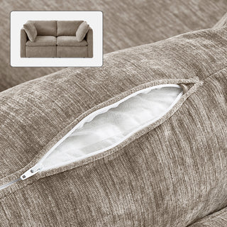 Macy Washable Slipcover Only (Loveseat), Taupe Chenille