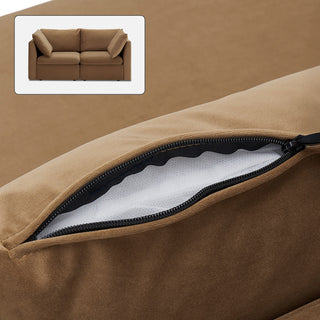 Macy Washable Slipcover Only (Loveseat), Hazelnut Brown Velvet