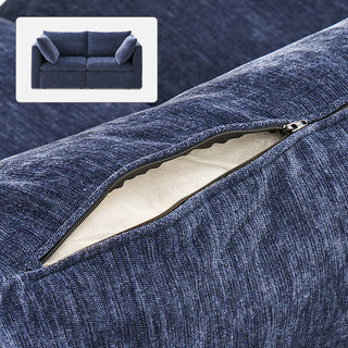 Macy Washable Slipcover Only (Loveseat), Navy Blue Chenille