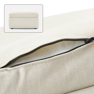 Macy Washable Slipcover Only (Ottoman), Oat