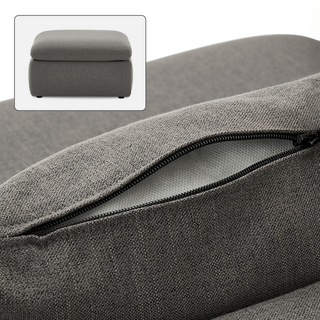 Macy Washable Slipcover Only (Ottoman), Stone Gray