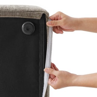 Macy Ottoman with Storage, Keystone Gray Chenille