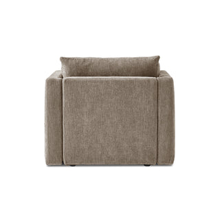 Macy Armchair with Storage, Taupe Chenille