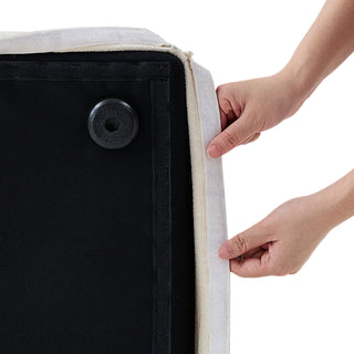 Macy Ottoman with Storage, Alpine Beige Chenille