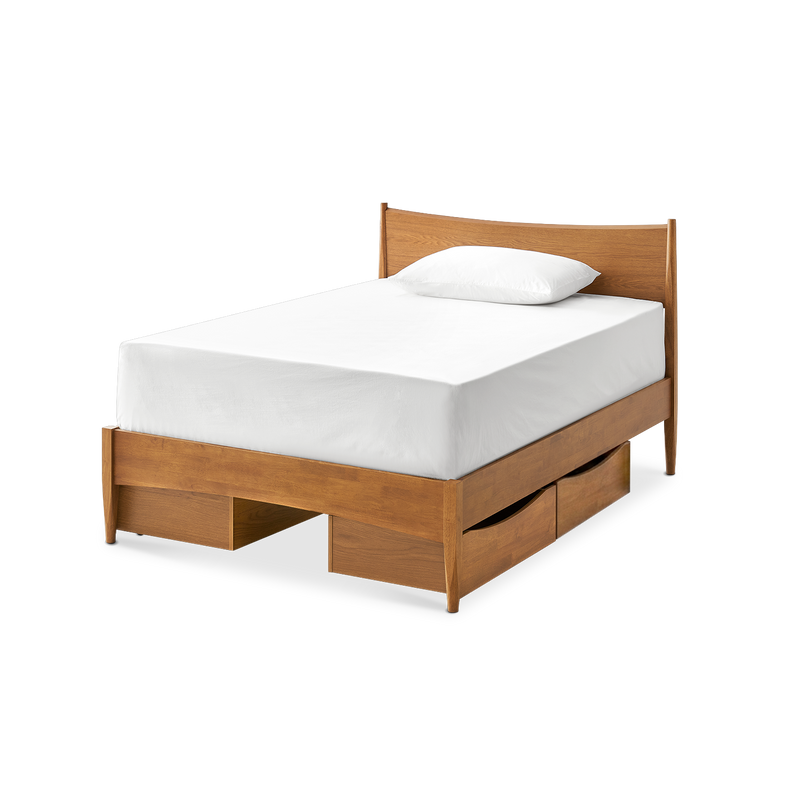 Retrovie Mid-Century Modern Twin Bed